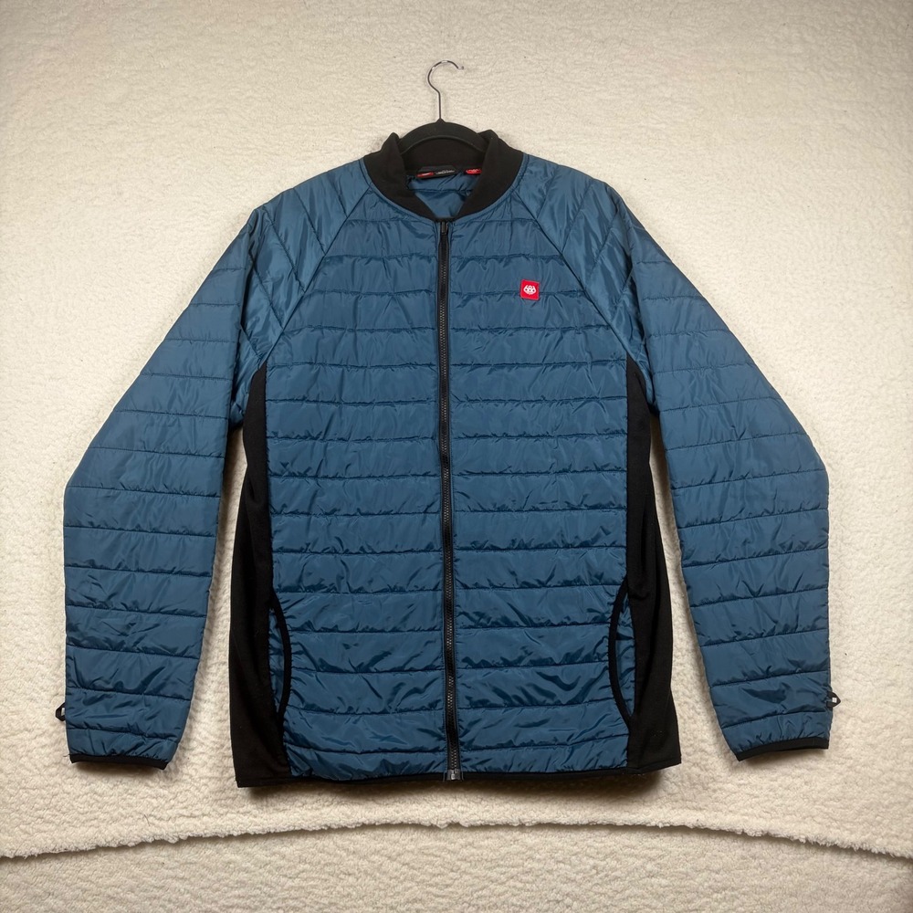 686 SMARTY 3-in-1 Form Jacket Mens Hybrid Puffer Quilted XXL Blue Gorpcore